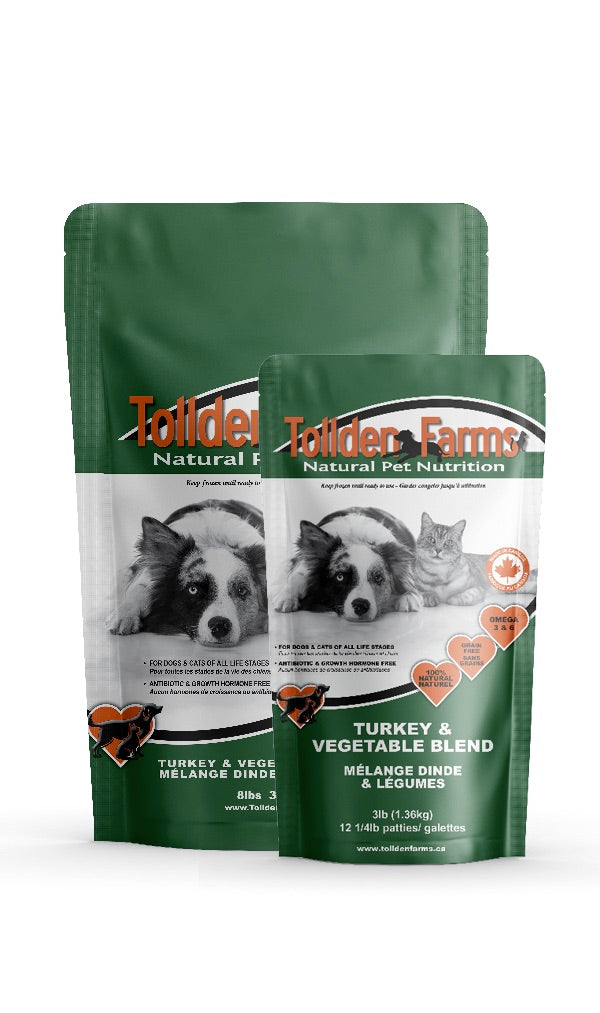 Tollden Farms Turkey & Vegetable – Lean & Hypoallergenic Raw Food Sample Harmony Pet Supplies Scarborough