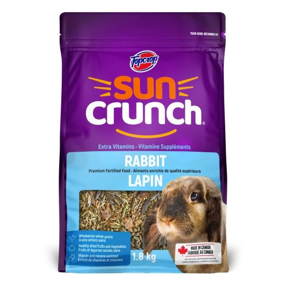 Topcrop Sun Crunch Rabbit food package on a white background