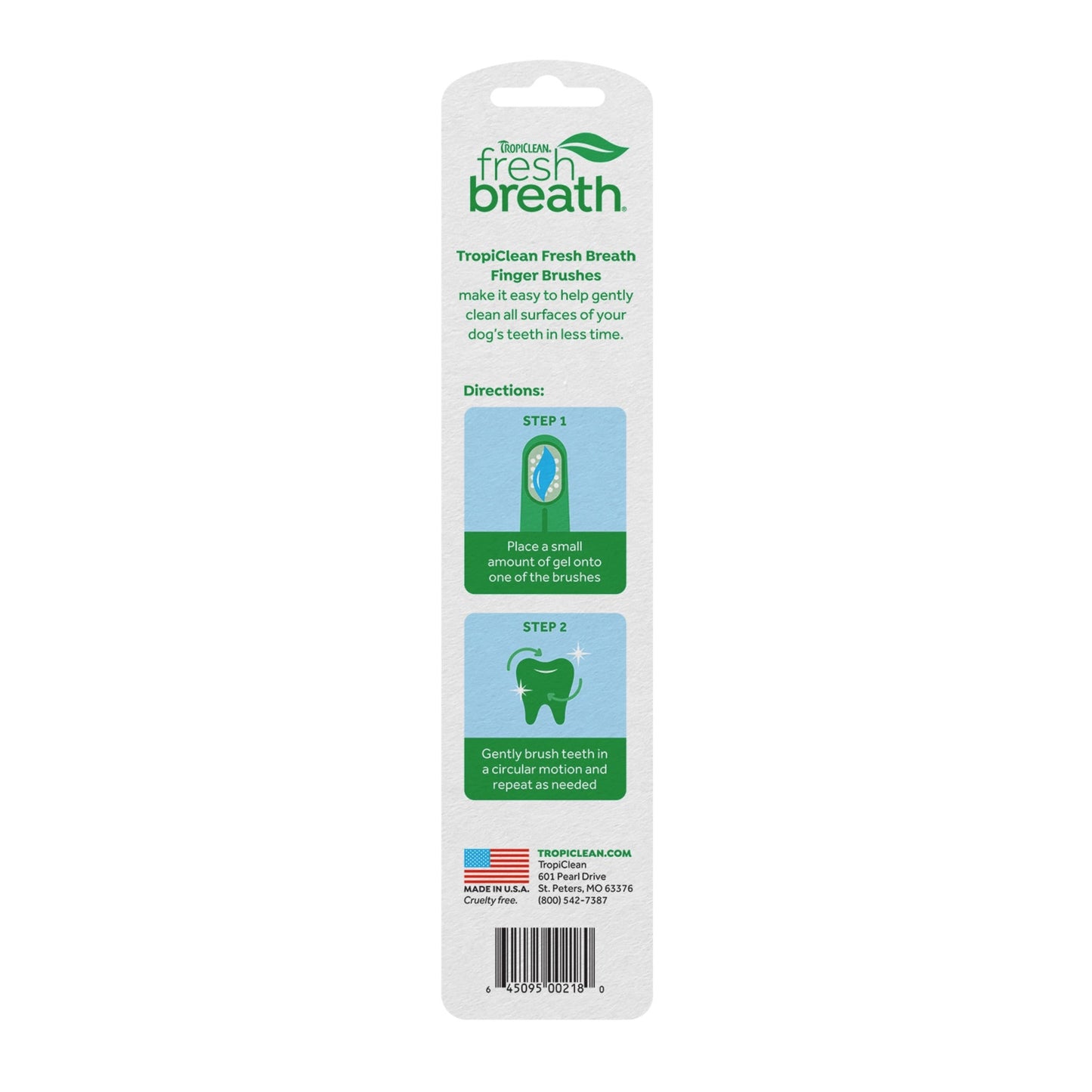 Tropiclean - Finger Brushes - Dog Harmony Pet Supplies Scarborough