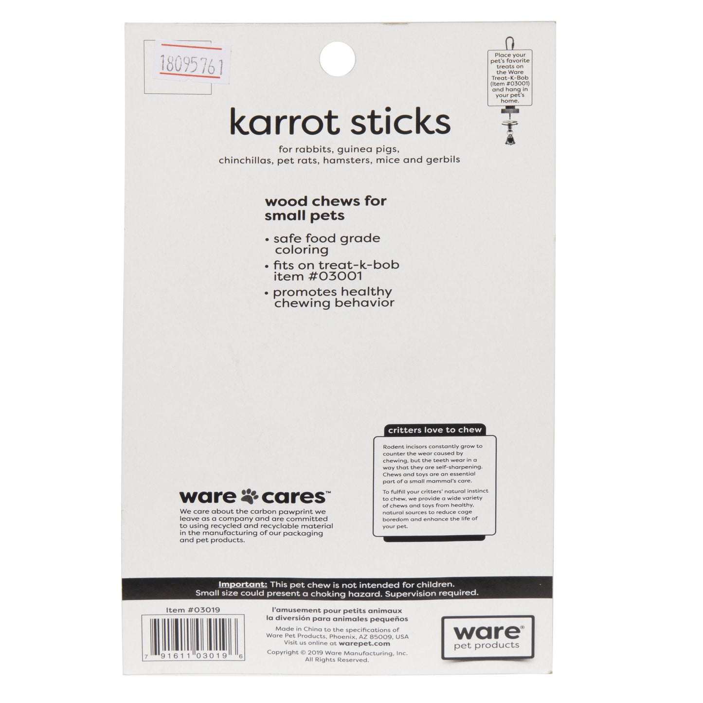Ware Pet - Karrot Sticks back