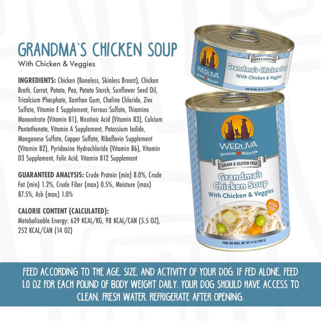 Weruva - Grandma's Chicken Soup - Dog Food Harmony Pet Supplies Scarborough