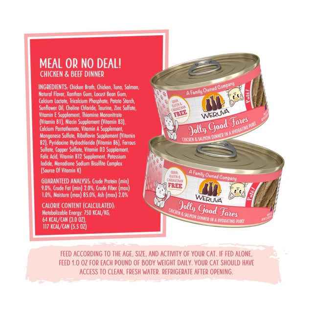 Weruva - Jolly Good Fares - Chicken and Salmon - Cat Food Ingredients list at Harmony Pet Supplies, Scarborough