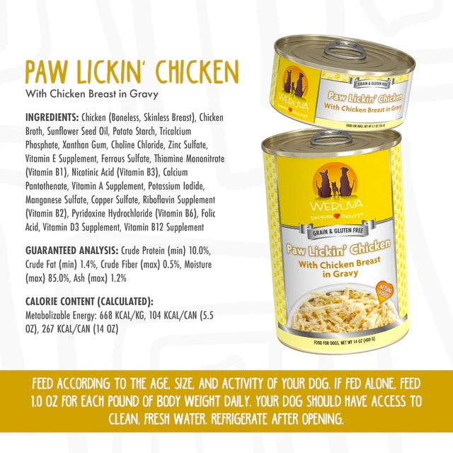 Weruva - Paw Lickin' Chicken in Gravy - Dog Food Harmony Pet Supplies Scarborough
