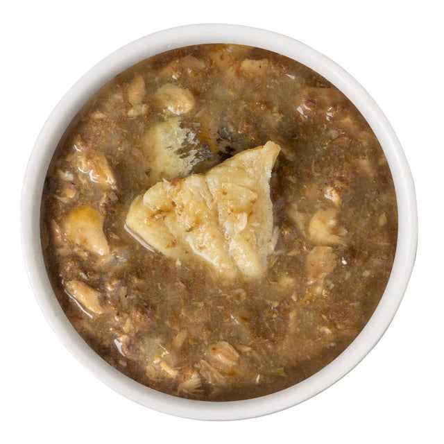 Weruva - Polynesian BBQ - Red Bigeye - Cat Food real texture in a bowl at Harmony Pet Supplies, Scarborough