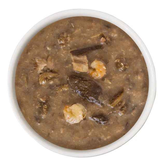 Weruva - Chicken and Shrimp Ciao Baby - Cat wet Food texture in a bowl at Harmony Pet Supplies, Scarborough