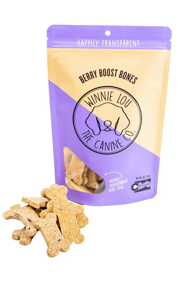 Winnie Lou - Berry Boost Bones - Dog Treats Harmony Pet Supplies Scarborough