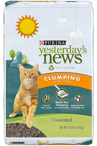 Yesterdays News Original Clumping Unscented Paper Litter Cat Front