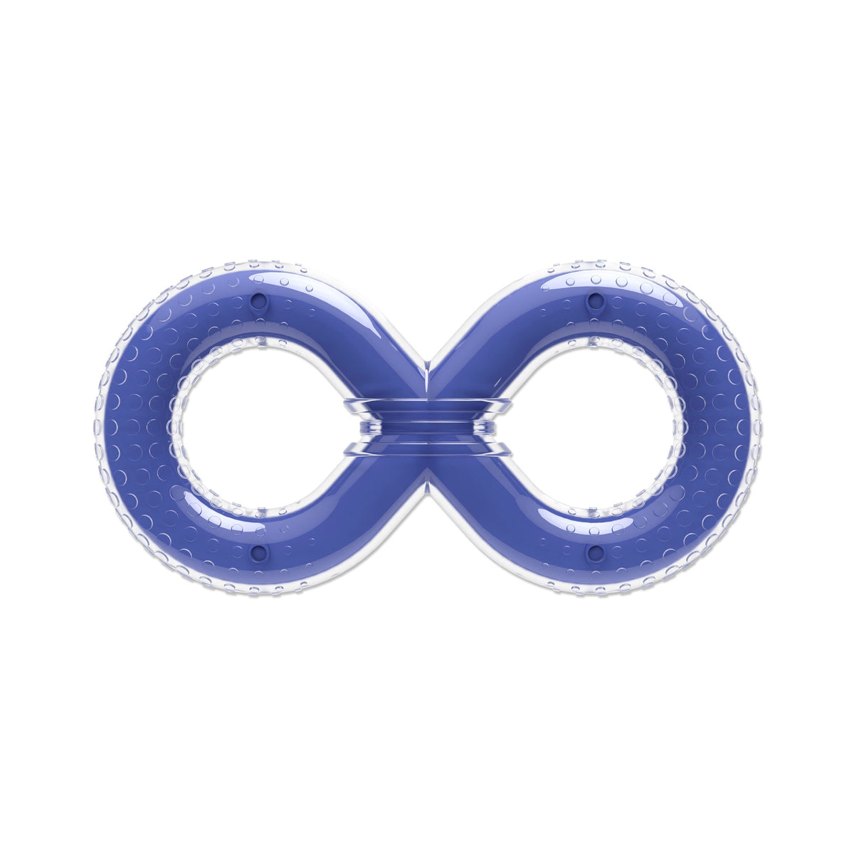 Zeus Duo 8 Figure Blue and clear infinity ring on a white background at Harmony Pet Supplies Scarborough