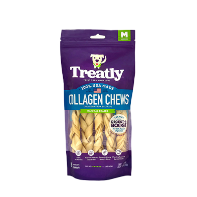 Treatly Collagen Chews - Natural Braids XL Harmony Pet Supplies Scarborough
