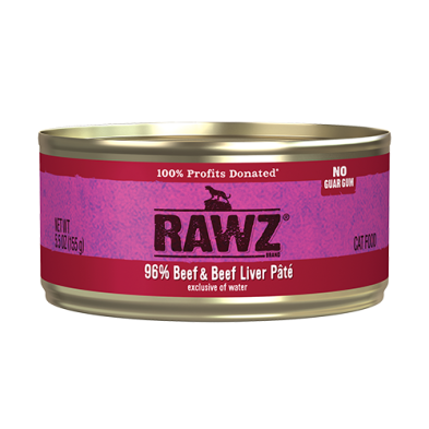 RAWZ® 96% Beef & Beef Liver Pâté Wet Cat Food Harmony Pet Supplies Scarborough