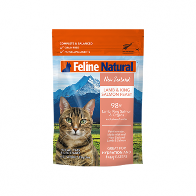 Feline Natural™ Lamb & King Salmon Feast Pouch Wet Cat Food Harmony Pet Supplies Scarborough