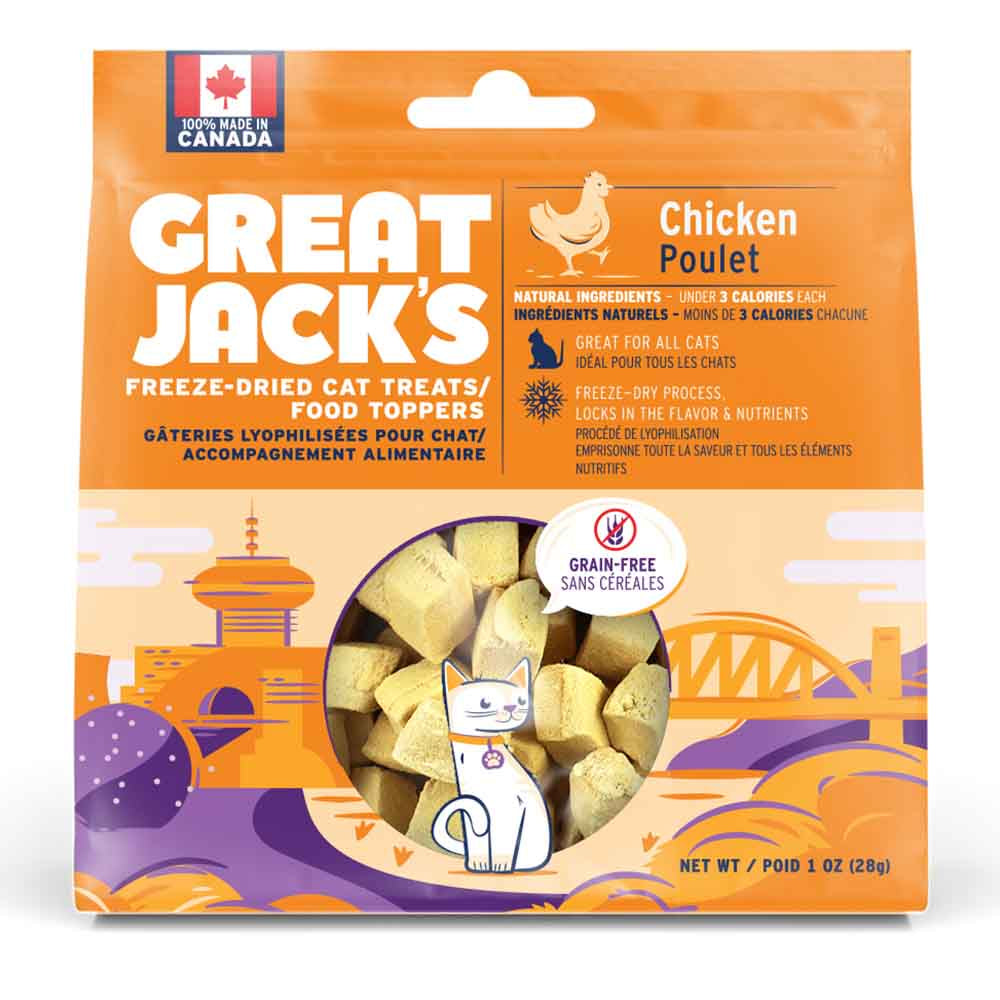 Great Jacks Freeze-Dried Cat Treats & Food Topper - Chicken Harmony Pet Supplies Scarborough