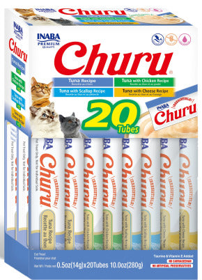 Inaba Cat Churu Purées - Tuna Variety Pack (20) Harmony Pet Supplies Scarborough