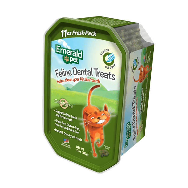 Emerald Pet Cat Dental Treat Tub - Catnip