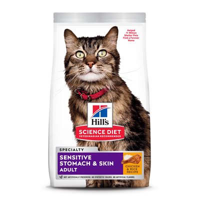 Hill's Science Diet Sensitive Stomach & Skin Cat Chicken & Rice - Harmony Pet Supplies
