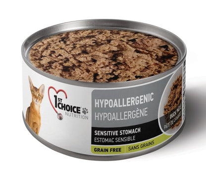 1st Choice Adult Hypoallergenic Grain Free Duck Canned Paté Cat