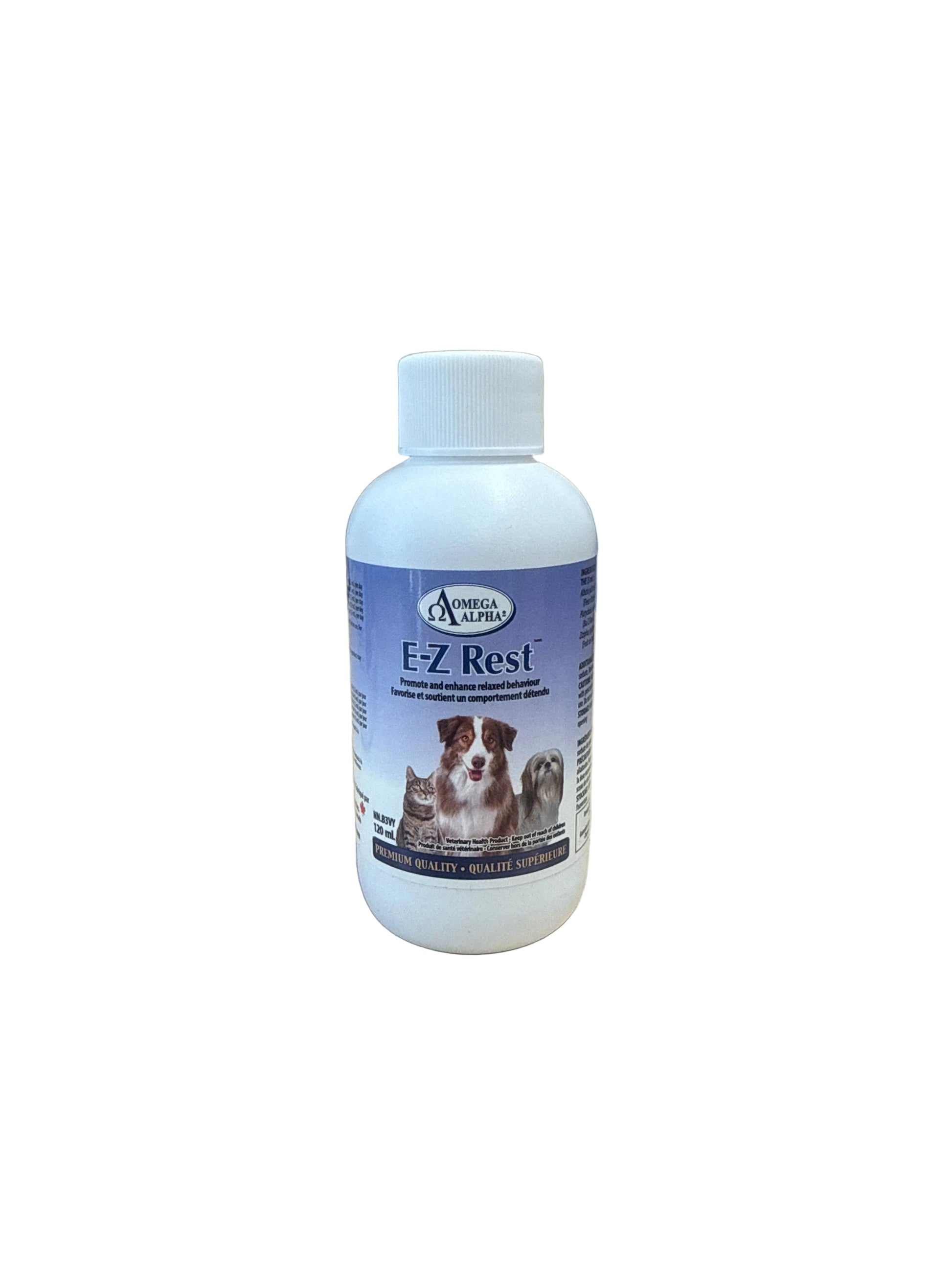 Omega alpha E-Z Rest for pets to promote and enhance relaxed behaviour at Harmony Pet Supplies Scarborough