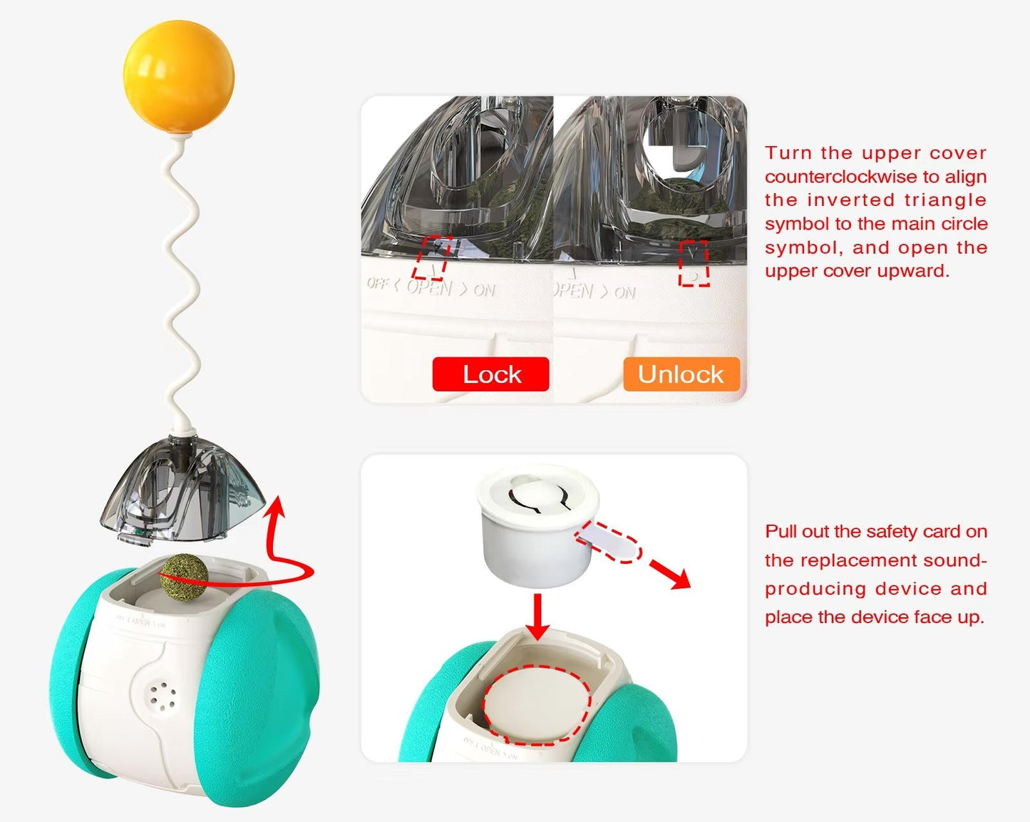 Interactive Squeaky Balance Toy – Fun for Dogs & Cats Harmony Pet Supplies Scarborough