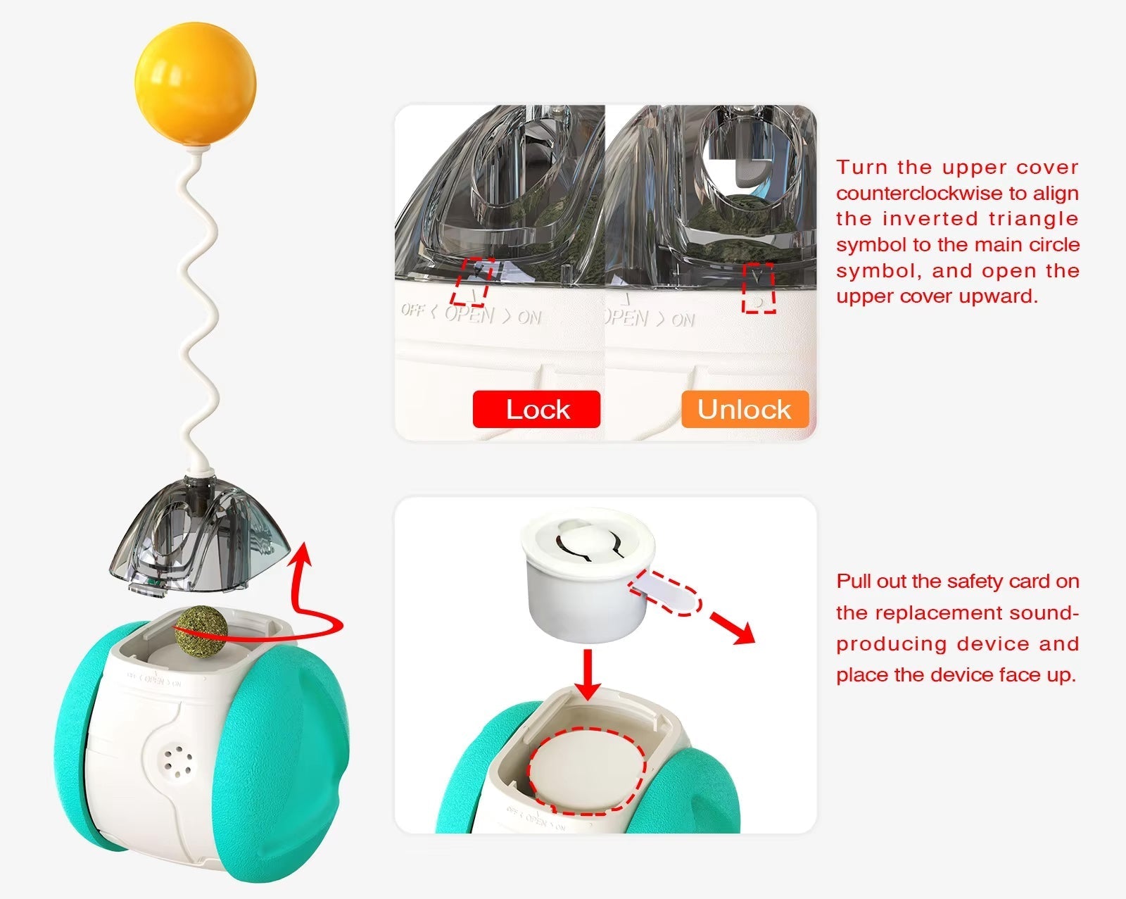 Interactive Squeaky Balance Toy – Fun for Dogs & Cats Harmony Pet Supplies Scarborough