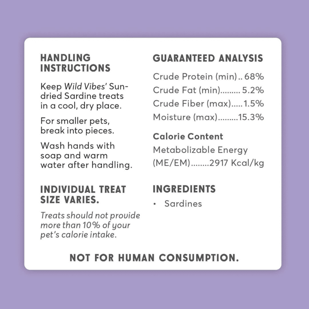 Wild Vibes Sun Dried Sardines Treats