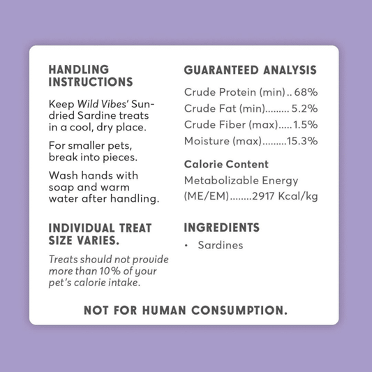 Wild Vibes Sun Dried Sardines Treats