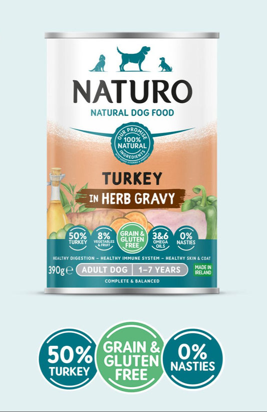 Naturo Adult Dog Grain & Gluten Free Turkey in a Herb Gravy