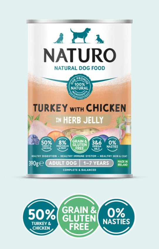 Naturo Adult Dog Grain & Gluten Free Turkey with Chicken in a Herb Jelly