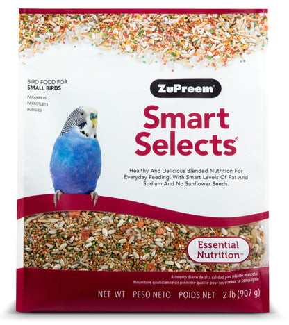 ZuPreem "Smart Selects" Food for Small Birds (For Parakeet, Budgies & Parrotlet)