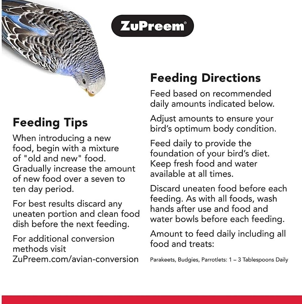 ZuPreem "Fruitblend" Food for Small Birds (Parakeet, Budgies, Parrotlet)