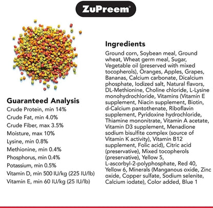 ZuPreem "Fruitblend" Food for Small Birds (Parakeet, Budgies, Parrotlet)