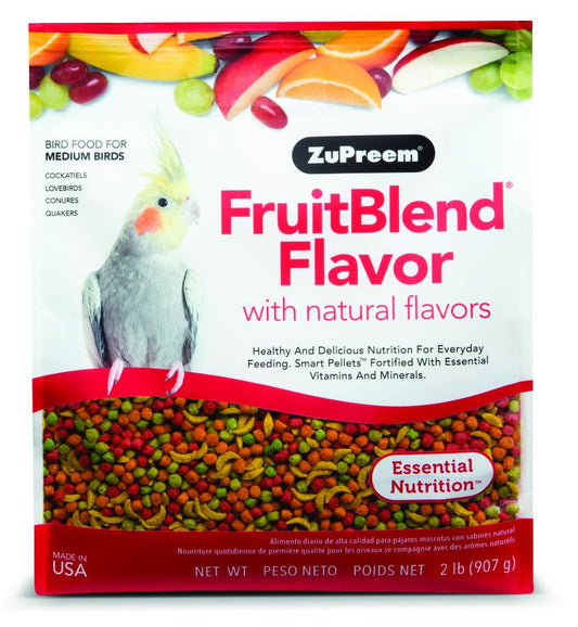 ZuPreem Fruitblend Food for Medium Birds (Cockatiel, Lovebirds)