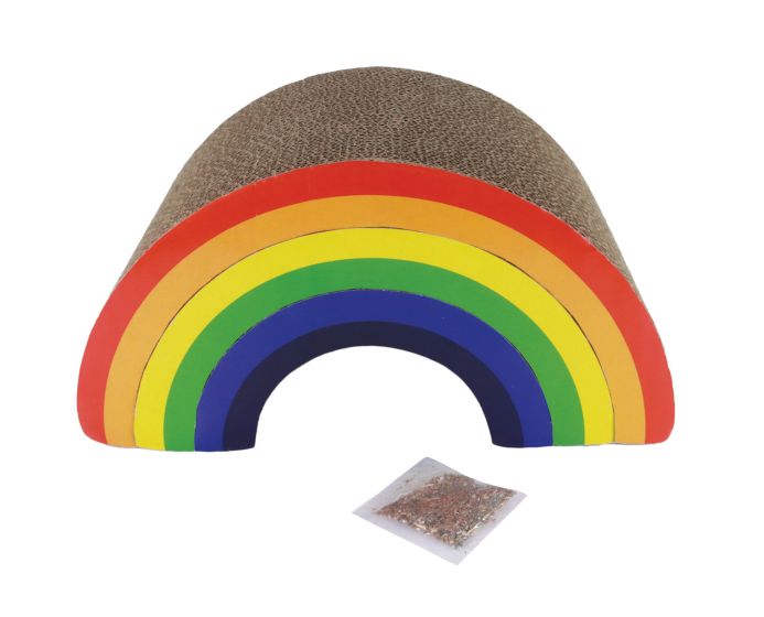 Coastal Rainbow Stack Cat Scratcher
