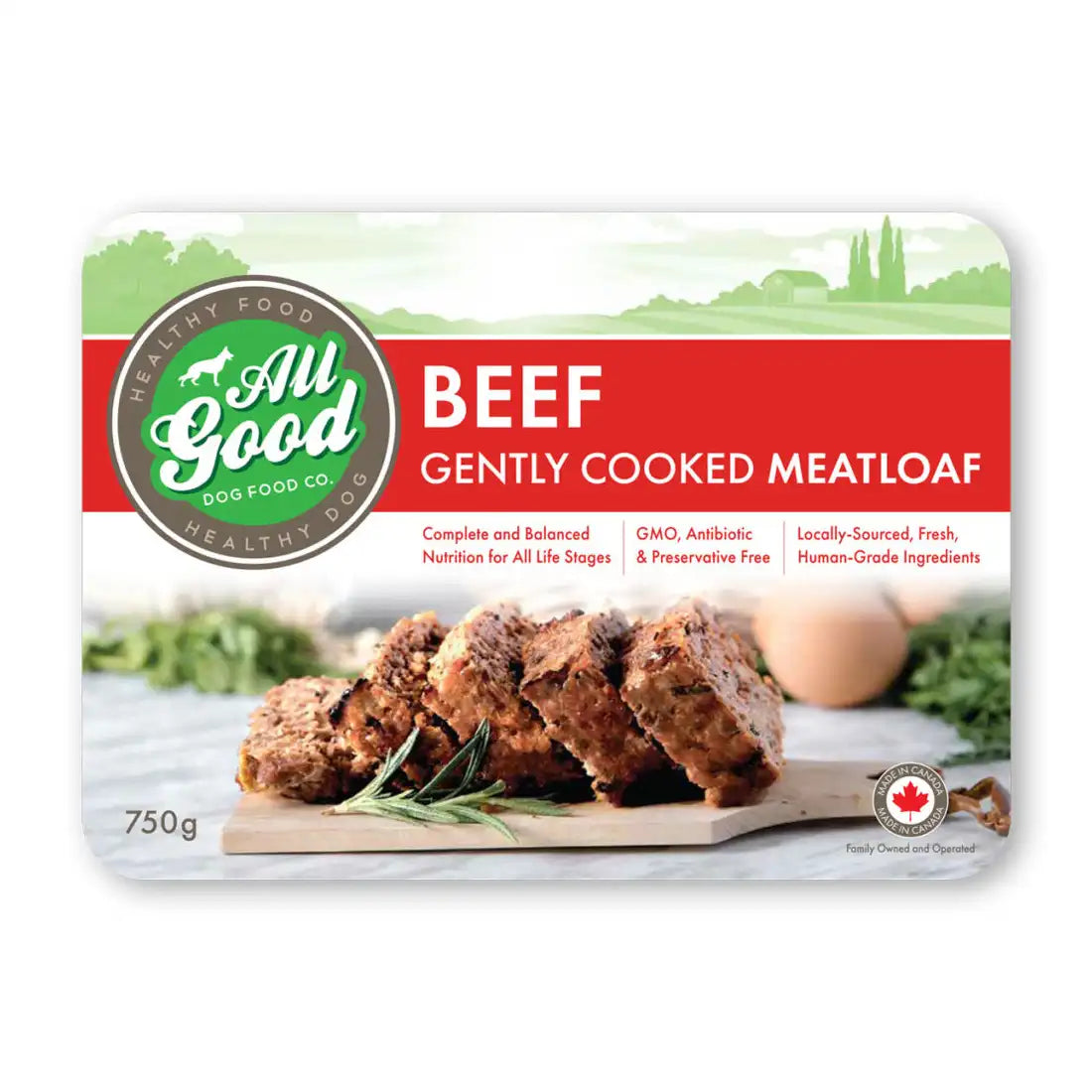 All Good Dog Food - Gently Cooked Beef Meatloaf