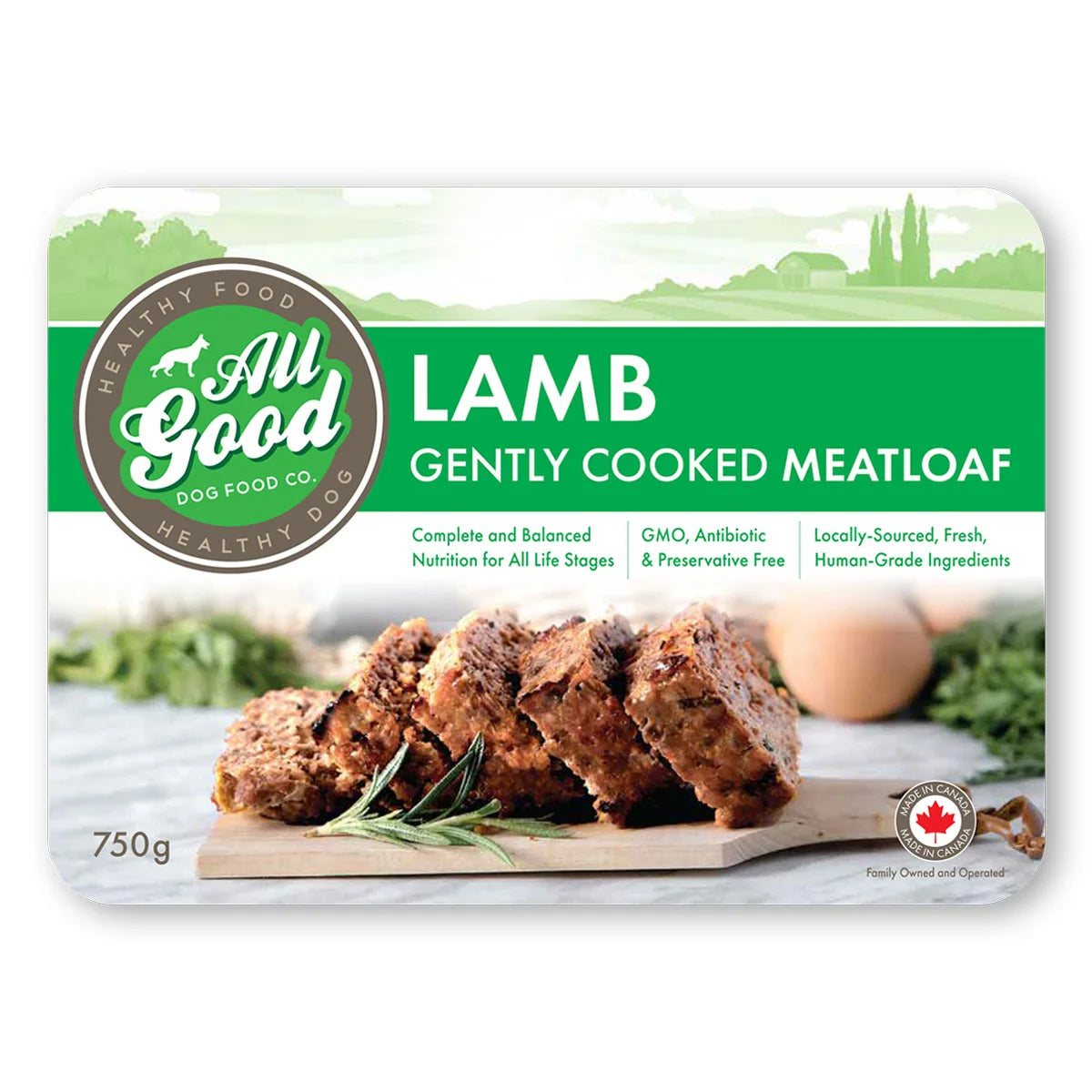 All Good Dog Food Gently Cooked Lamb Meatloaf