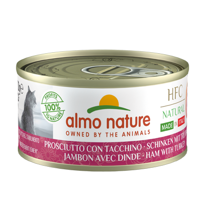 Almo Nature HQS Natural - Ham with Turkey in Broth - Cat Food