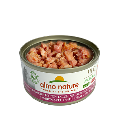 Almo Nature HQS Natural - Ham with Turkey in Broth - Cat Food