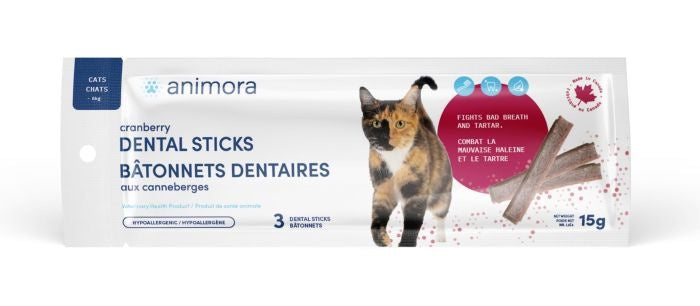 Animora Cranberry Dental Sticks Cat Front