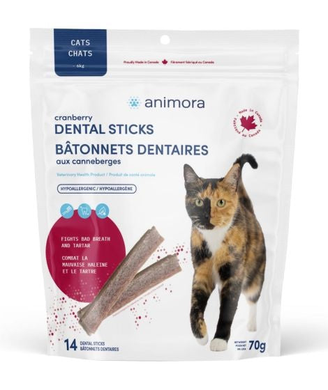 Animora Cranberry Dental Sticks - Cat 70g Front