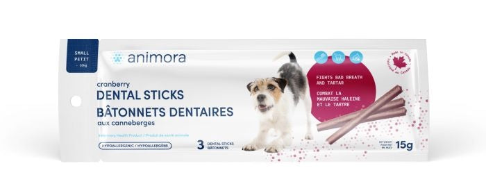 Animora Cranberry Dental Sticks Dog Small