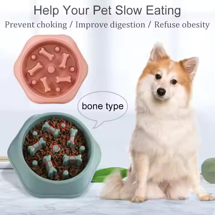 Slow Feeder Dog Bowl – Bone-Shaped for Healthy Eating Harmony Pet Supplies Scarborough