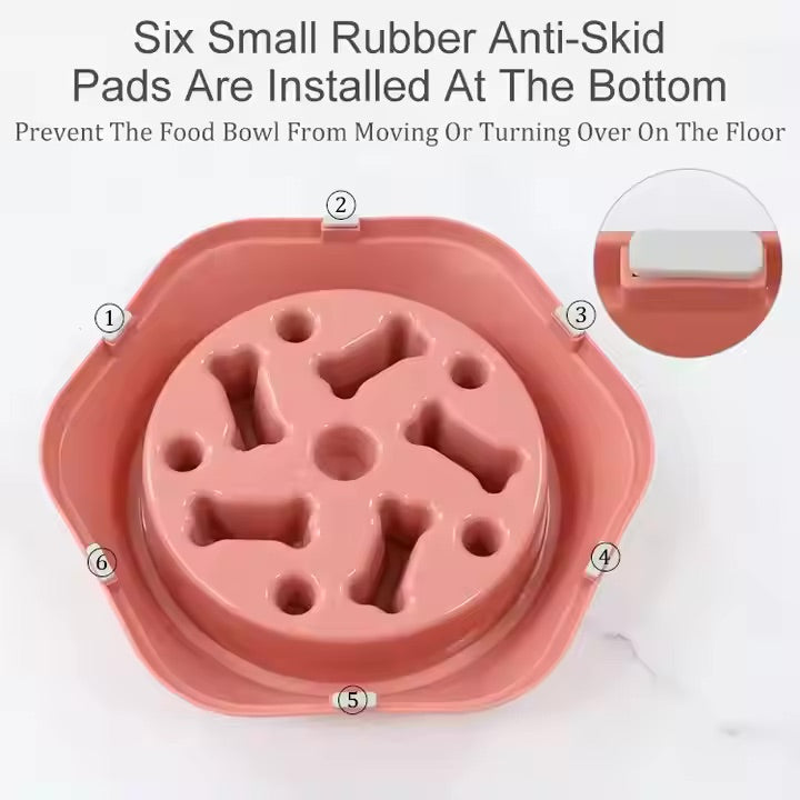 Slow Feeder Dog Bowl – Bone-Shaped for Healthy Eating Harmony Pet Supplies Scarborough