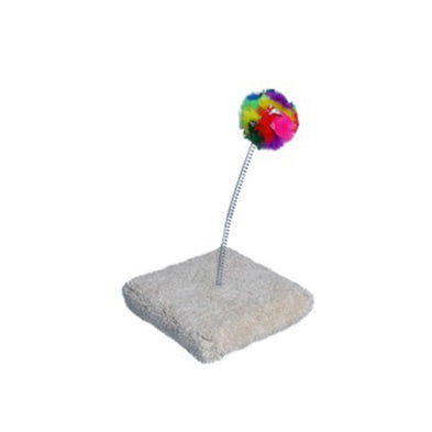CanCor Cat toy with a colorful crinkle spring on a white background at Harmony Pet Supplies Scarborough