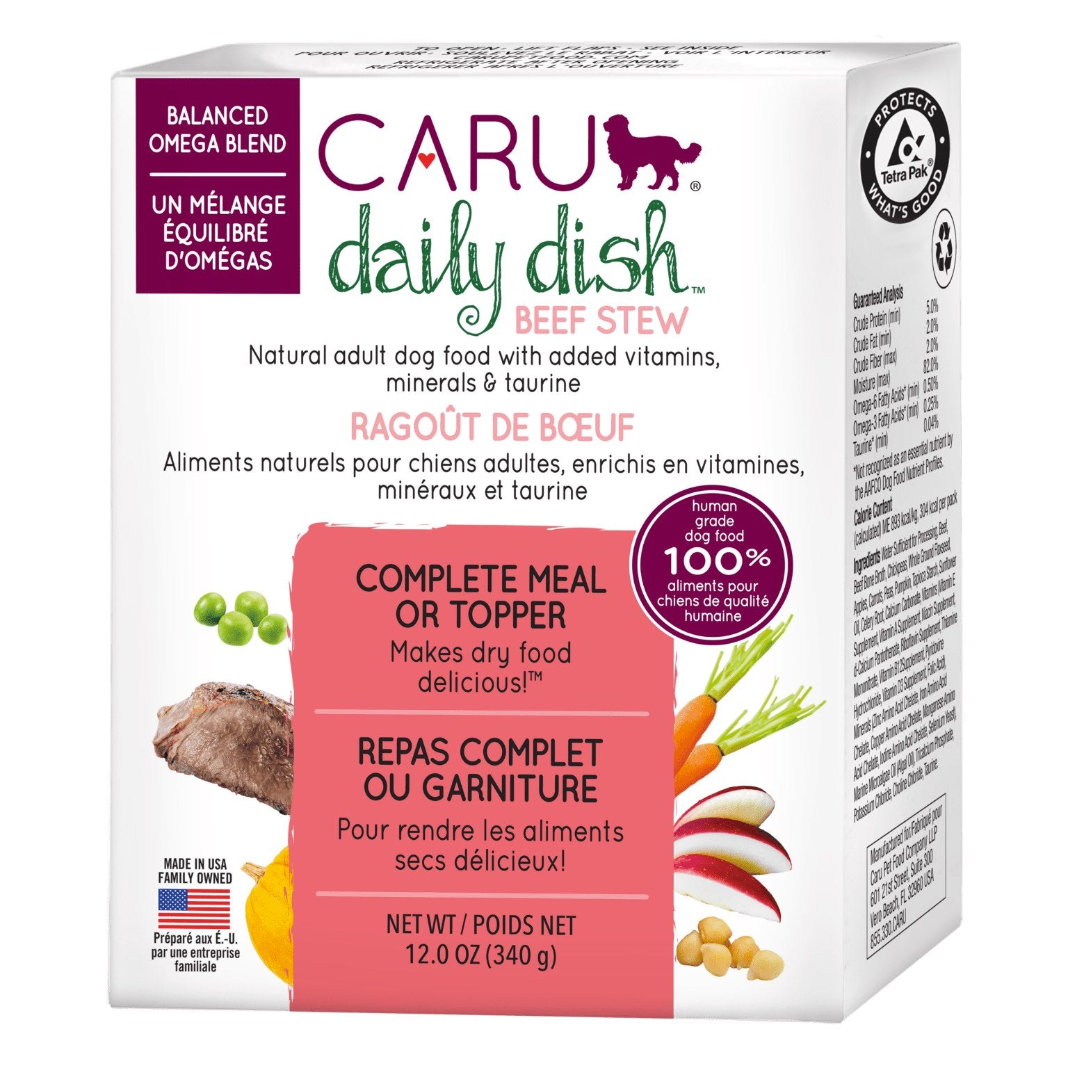 Caru Daily Dish Beef Stew-Dog Front