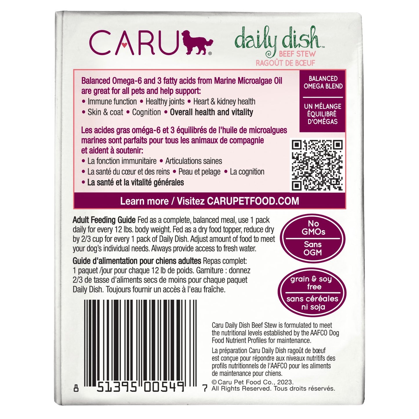 Caru Daily Dish Beef Stew-Dog Back