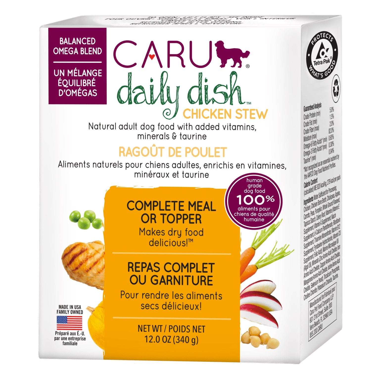 Caru Daily Dish Chicken Stew-Dog Front