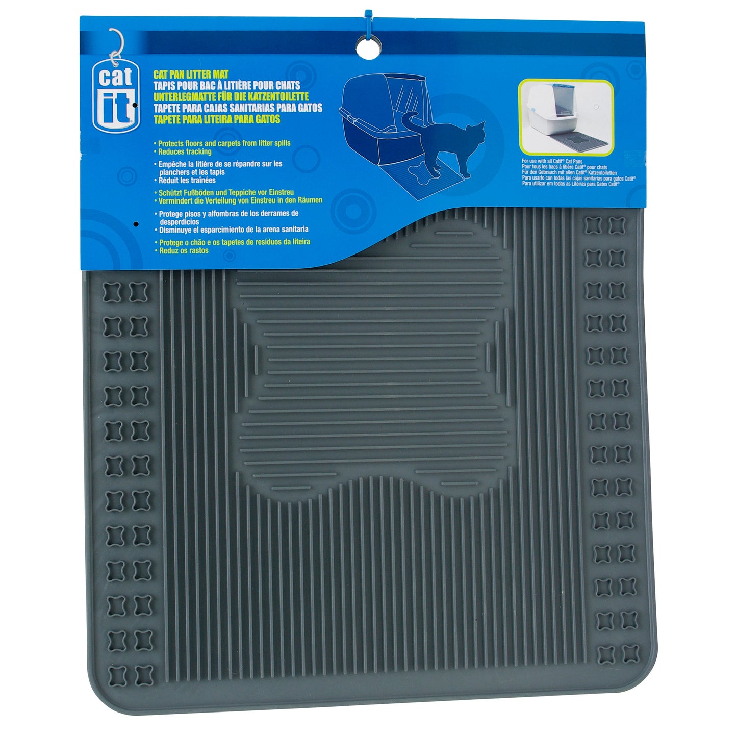 Catit clean litter mat with blue packaging on a white background at Harmony Pet Supplies, Scarborough