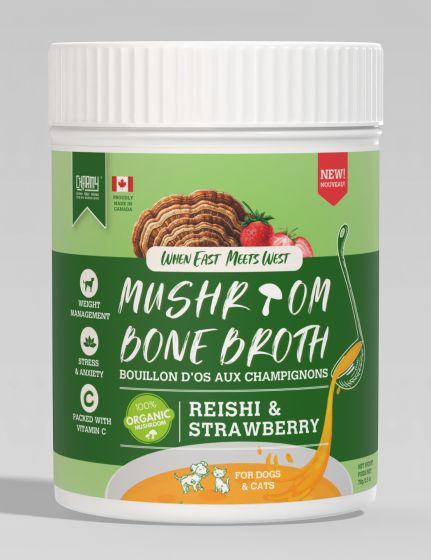 Charmy Mushroom Bone Broth Reishi & Strawberry Powder (70g)
