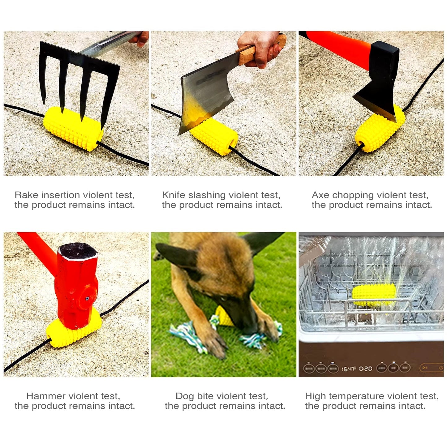 Indestructible Chew Toy for Aggressive Chewers Dog – Corn-Shaped Harmony Pet Supplies Scarborough