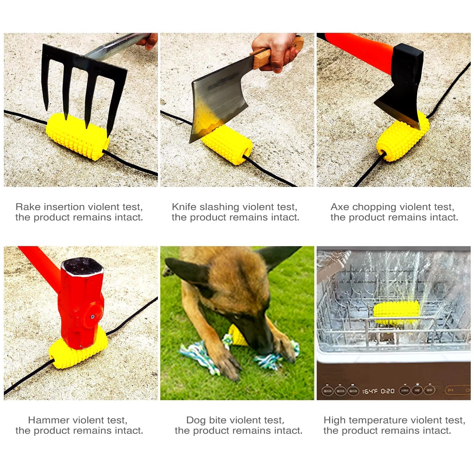 Indestructible Chew Toy for Aggressive Chewers Dog – Corn-Shaped Harmony Pet Supplies Scarborough