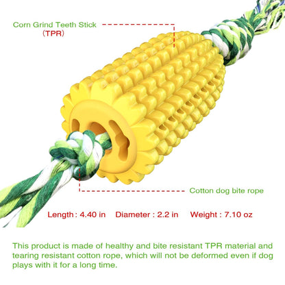 Indestructible Chew Toy for Aggressive Chewers Dog – Corn-Shaped Harmony Pet Supplies Scarborough